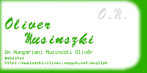 oliver musinszki business card